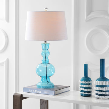 Genie 28.5" Glass LED Table Lamp - JONATHAN Y